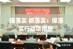 保落实 抓落实：保落实行动项措施 