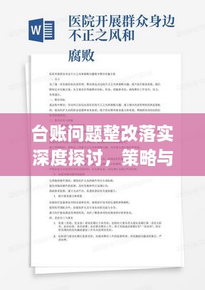 台账问题整改落实深度探讨，策略与实践