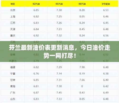 芬兰最新油价表更新消息，今日油价走势一网打尽！