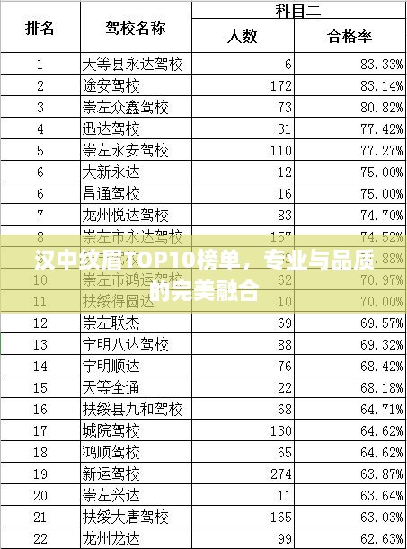 汉中纹眉TOP10榜单，专业与品质的完美融合